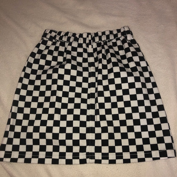Unif checkered Jean skirt - Picture 3 of 3